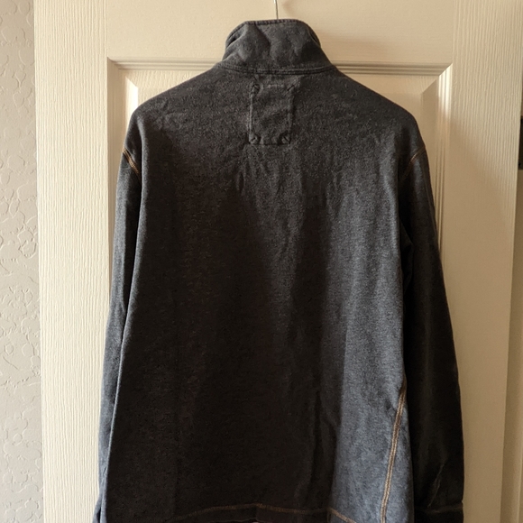 Timberland 1/4 zip Mock Turtleneck Sweatshirt Size Medium in Gray - Picture 2 of 8